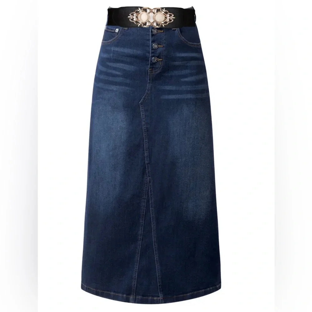 Golden‎ Double Buckle Black Waspie Belt Stretchy Elastic Accentuating Waist Band